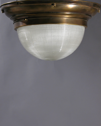 Waffle Holophane Flush Fixture